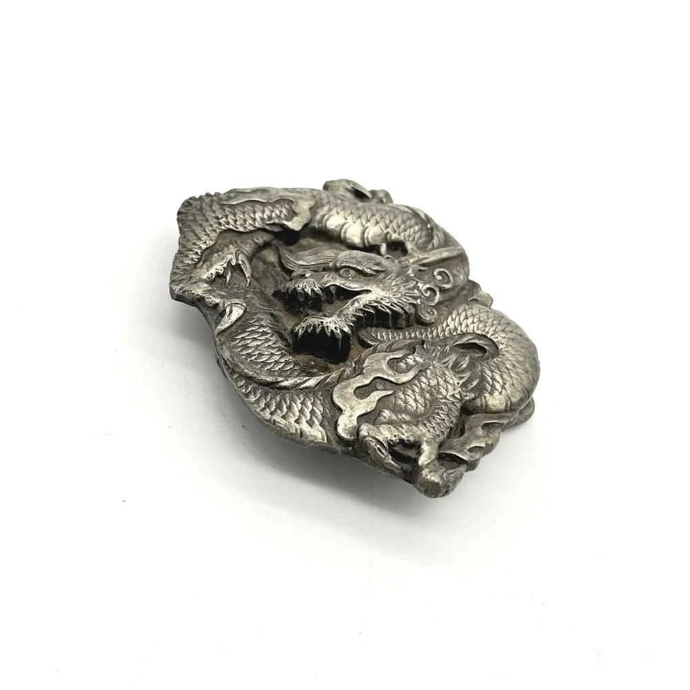 Vintage 1984 Bergamot Brass Works Double Dragon Belt‎ Buckle L-149 Made in USA